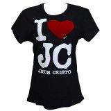 Babylook I love JC (Preta)  Tamanhos P e G