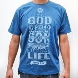 Camiseta João 3:16 (Azul Escuro) Tamanho M e G